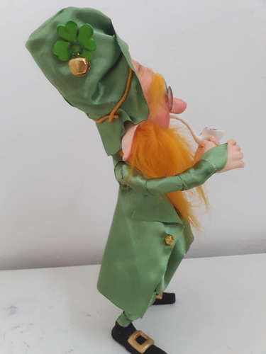 Duende Leprechaun Irlandes Articulado Verde