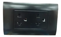 Comprar Toma Corriente Doble Negro Tipo Europeo Con Tierra