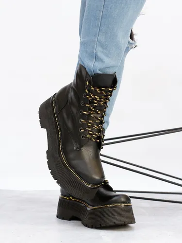 Borcegos De Mujer Altos Plataforma Botineta Sky Bym Shoes
