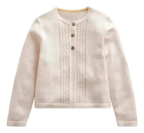 Boden Sueter Niña Estilo Pointelle Cotton Cardigan 7-8 Años