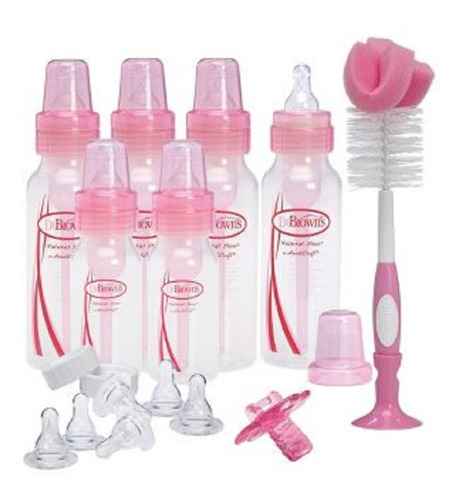 Set Teteros Dr Browns  De Regalo Options Rosado + De 15 Pcs 