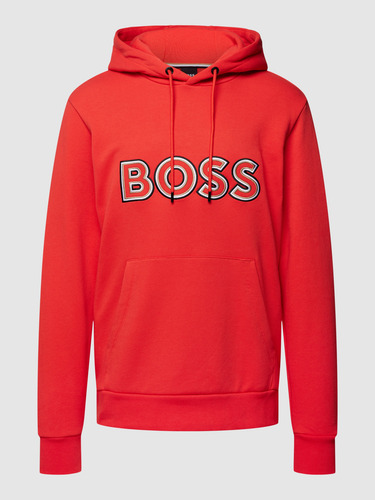 Sudadera Boss Seeger Roja Con Capucha Para Hombre - Original