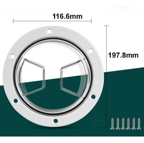 Boat Hatch With 6 Inch O-rings Clear
