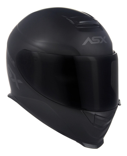 Capacete Moto Asx Eagle Solid Fosco Preto/cinza Preto Solido 60
