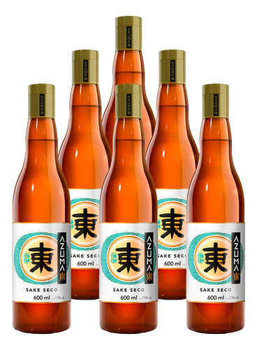 Saquê Azuma Comum Sake Seco 600ml 6 Unidades