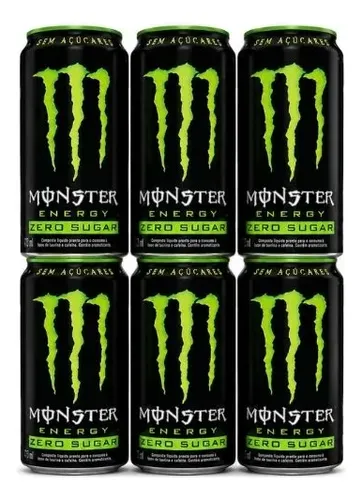 Energetico Monster Energy Zero Acucar 473ml 6 Unidades