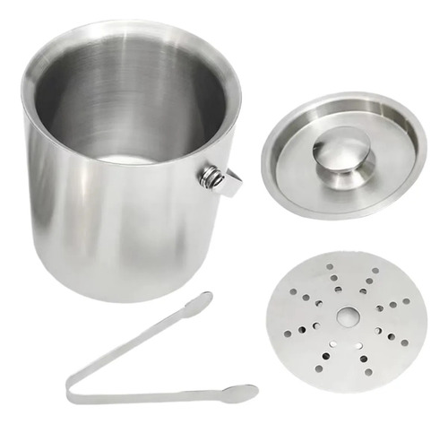 Cubo Hielo Portátil Doble Pared Con Aislamiento Y Tapa 1,6 L
