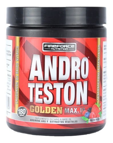 Androteston Golden Max Polvo 180 Grs Fireforce Microcentro Sabor Frutos Rojos