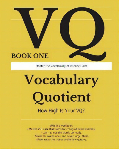 Vocabulary Quotient Book 1, De I H K. Editorial Createspace Independent Publishing Platform, Tapa Blanda En Inglés