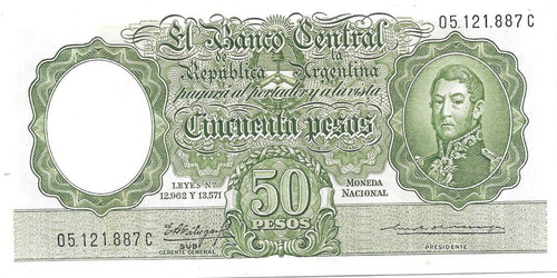 Billete 50 Pesos Moneda Nacional Bottero 2011 Excelente+
