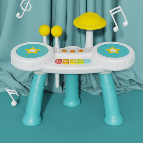 Bateria Musical Infantil Teclado Musicales Juguete Niños Color Color Al Azar