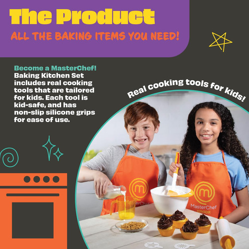 Conjunto De Cozinha Para Assar Masterchef Junior Com Ferrame