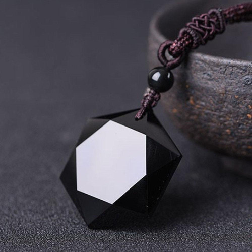 Obidiana Negra - Gran Merkabah Colgante De Protección, 2019