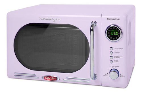 Horno Microondas Retro Compacto 0.7 Pies Color Lila