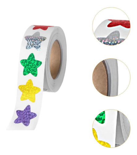 500 Uds/rollo De Pegatinas De Estrellas Brillantes, 8