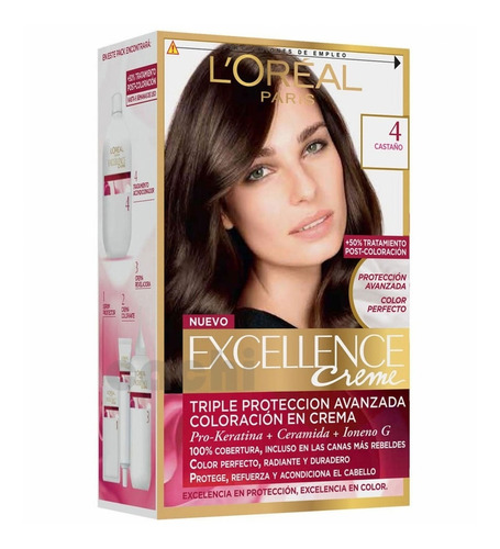 Tinta Loreal Excellence 4.0 Color Castaño