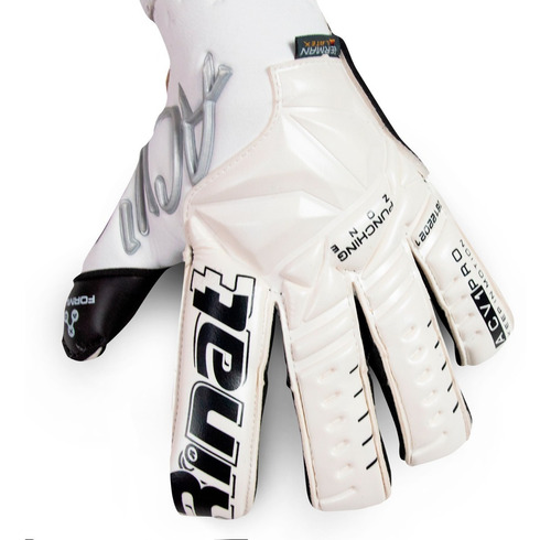 Imagen 2 de 7 de Guante De Portero Rinat Acv1 Pro Adulto Blanco Negro.