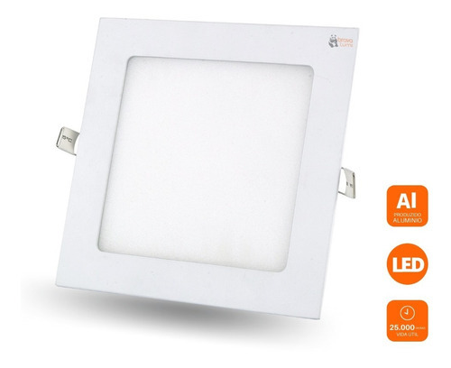 Luminária Painel 3,5w Led Quadrado Embutir Bivolt Blumenau Cor Branco Quente 3000K 110V/220V