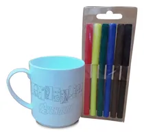 Comprar Taza Plastica Personalizada + Fibras Para Pintar Advengers