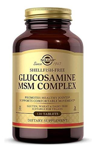 Solgar Glucosamina Msm Complex Tabletas 120 Unidades