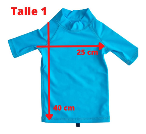 Imagen 4 de 8 de Remera Agua Protección Solar Mangas 3/4 Upf + 50 0/4 Años