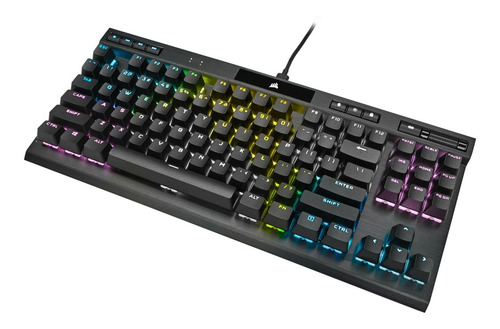 Corsair Champion Series K70 RGB TKL QWERTY Cherry MX RGB Speed, inglês americano, teclado preto para jogadores com luz RGB