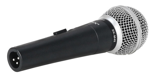 Microfone Dinâmico Profissional Sk M48 C/ Fio Vocal Karaokê