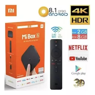 Xiaomi Mi Box S Mdz-22-ab 4k 8gb Negro 2gb Ram