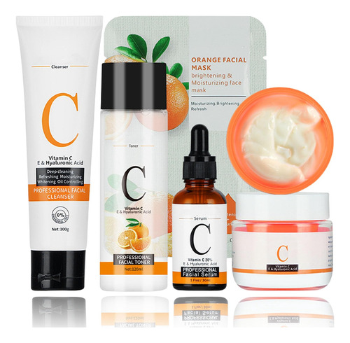 Rosarden Vitamina C Completa Facial Care Kit, 5-en-1 Bcw5b