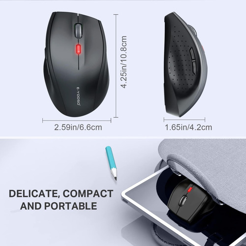 E-yooso Ratón Bluetooth Inalámbrico 50 Y 5 Calidad Premium