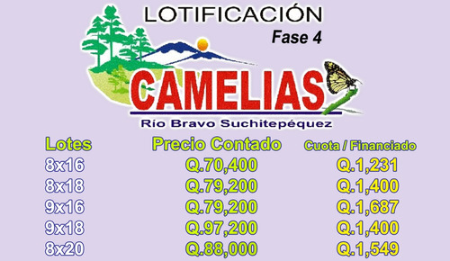 Lotes 8x16 Mts En Residenciales Camelias Fase 4