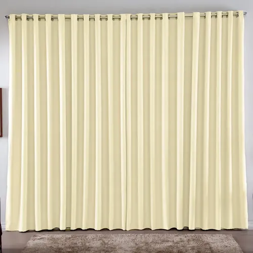 Cortina 3,00x2,80 Metros Blackout Blecaute Palha Corta Luz Em Tecido Grosso Para Quarto E Sala Casa Laura Enxovais