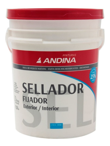 Sellador Fijador Para Paredes Al Agua 20 L