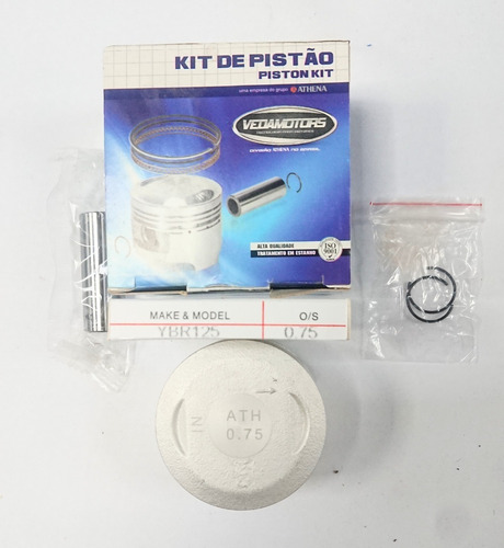 Kit Piston Yamaha  Ybr 125 / Xtz 125 0,75 Vedamotors Brasil