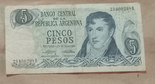 Billete 5 Y 10 Pesos Argentinos