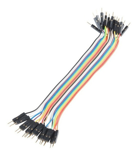 20 Cablesitos Cables Jumper Dupont Macho Macho Para Arduin