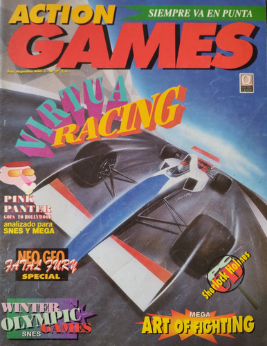 Revista Action Games 27 Agosto 1994 Virtua Racing Fatal Fury