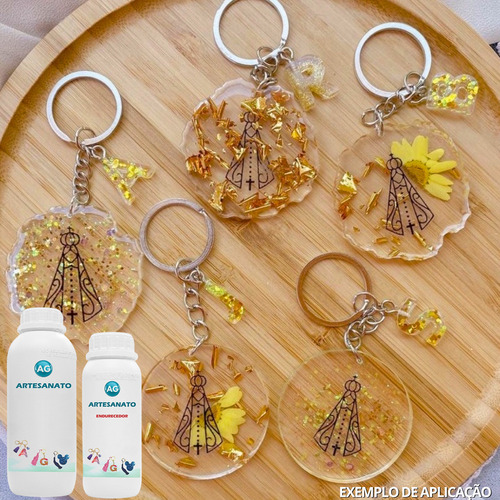 Resina Epóxi Para Madeiras E Artesanatos Kit Com 1kg