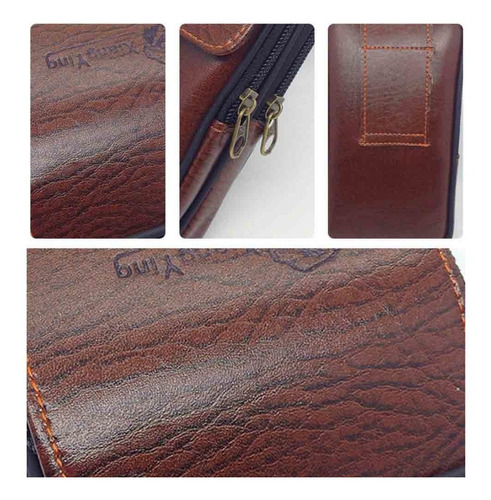 Imagen 3 de 6 de Mini Men Faux Leather Zipper Tactical Cinturón Bolsa Cintura