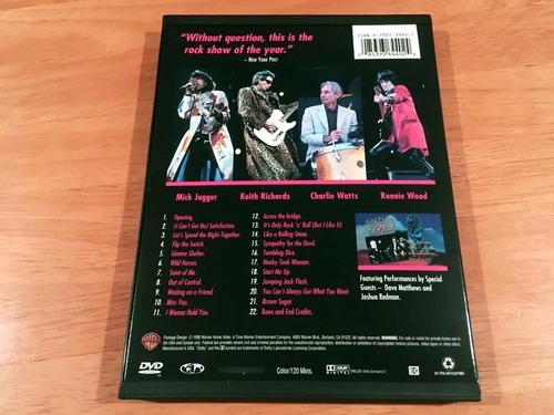 Rolling Stones Bridges To Babylon Tour 97-98 Dvd Live Usa