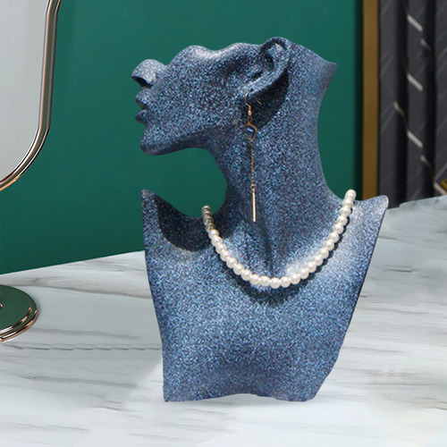 Estante De Accesorios De Busto De Collar Con Pendientes