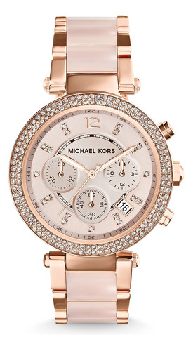 Reloj Analógico Michael Kors Con Esfera Rosa Para Mujer - Mk