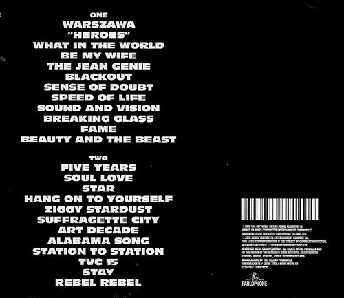 Cd Doble David Bowie / Welcome To The Blackout 78' (2018) Eu