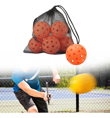6 Piezas Pickleball Balls Outdoor Pickle Balls Para Naranja