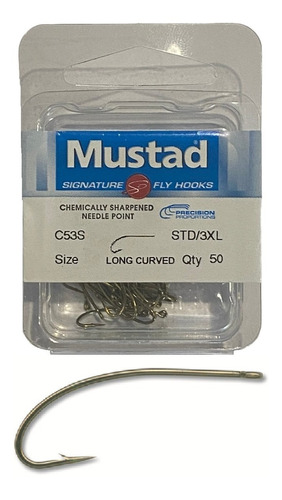 Anzuelos Mustad C53s X50 Unidades Atado Fly Pesca Mosca