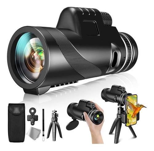 80x100 Hd Telescope, High Power Monocular For Adults With Sm