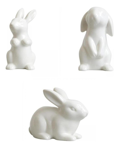 3x Estatuillas Del De Pascua Estatua Del Conejo Para La