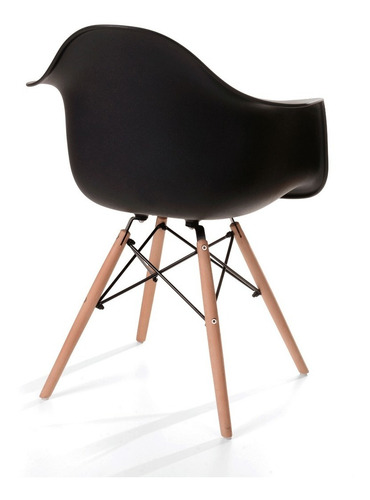 Imagen 2 de 4 de Paquete De 4 Sillas Eames Hood Con Brazos Moderna Retro