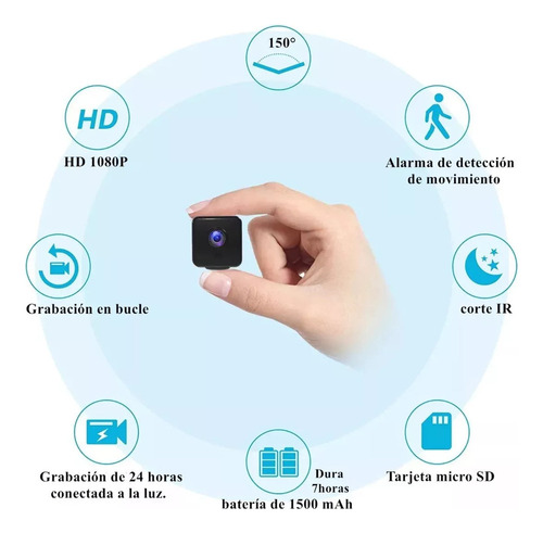 Yz Nuevo Mini Camara Espia 1080p Wifi Con Bateria Recargabl