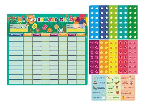 Pizarra De Recompensas Magnética Para Niños Con 30 Tareas Y 70 Estrellas – Sistema Montessori De Responsabilidad Y Autonomía – Ideal Para TDAH Y Rutinas Diarias